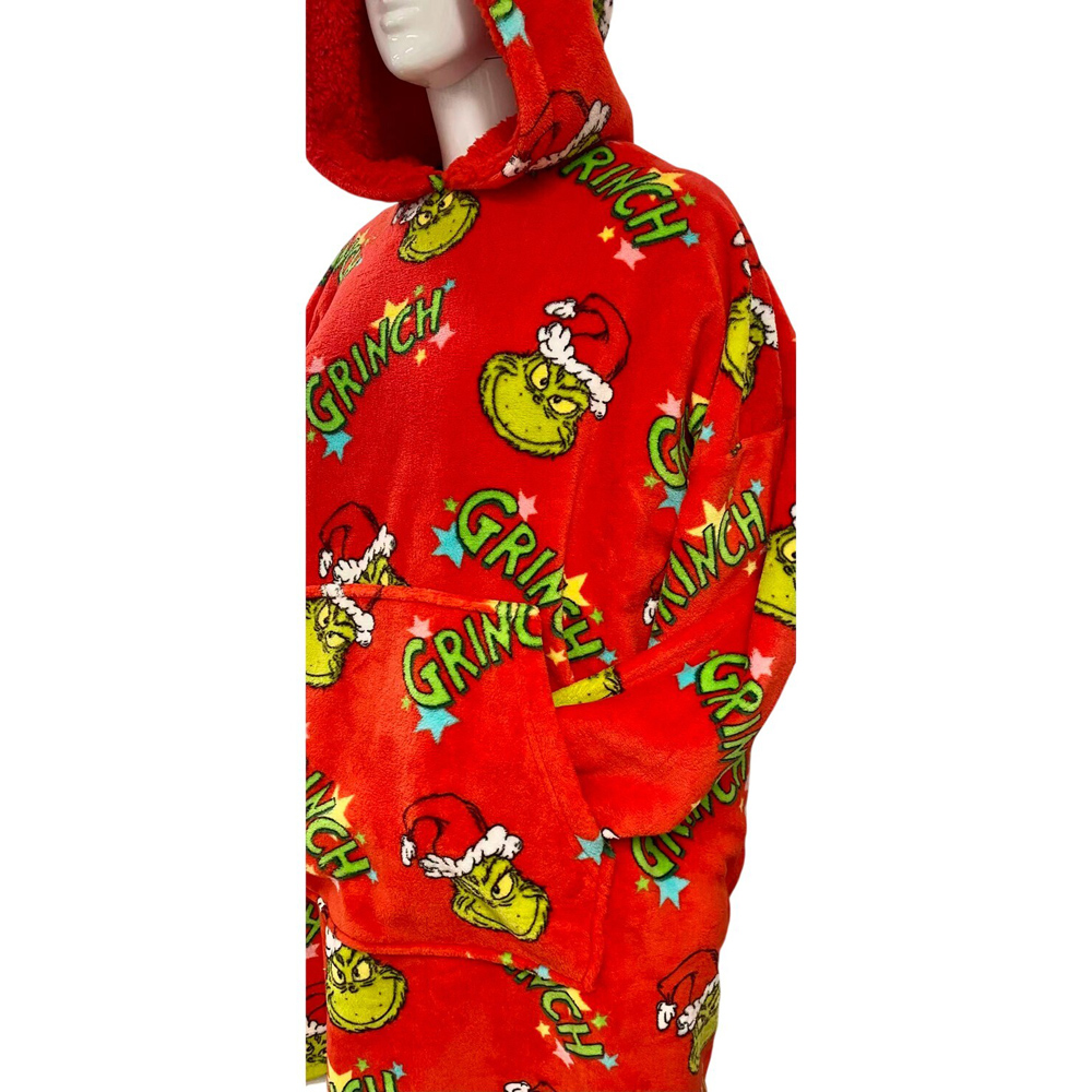 Adults Grinch Fleece Hoodie Image 4