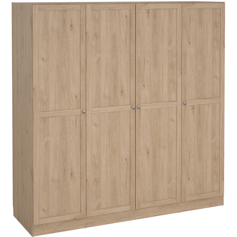 Florence Brande 4 Door Jackson Hickory Oak Wardrobe Image 3
