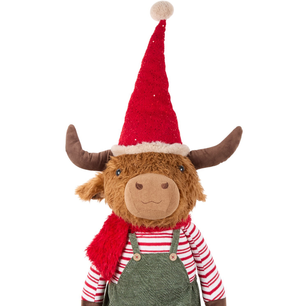 Festive Extendable Highland Cow Decoration Image 6