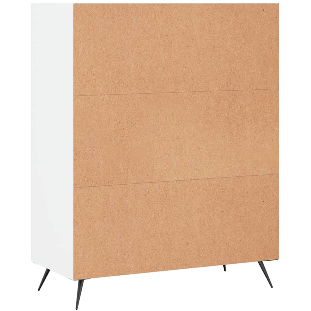 vidaXL 3 Shelf White Small Bookcase Image 6