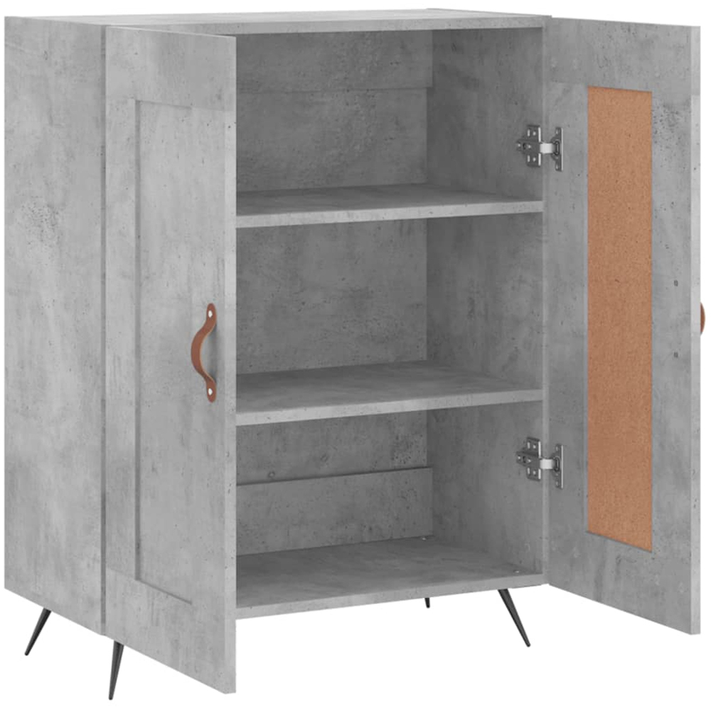 vidaXL 2 Door Concrete Grey Sideboard Image 6