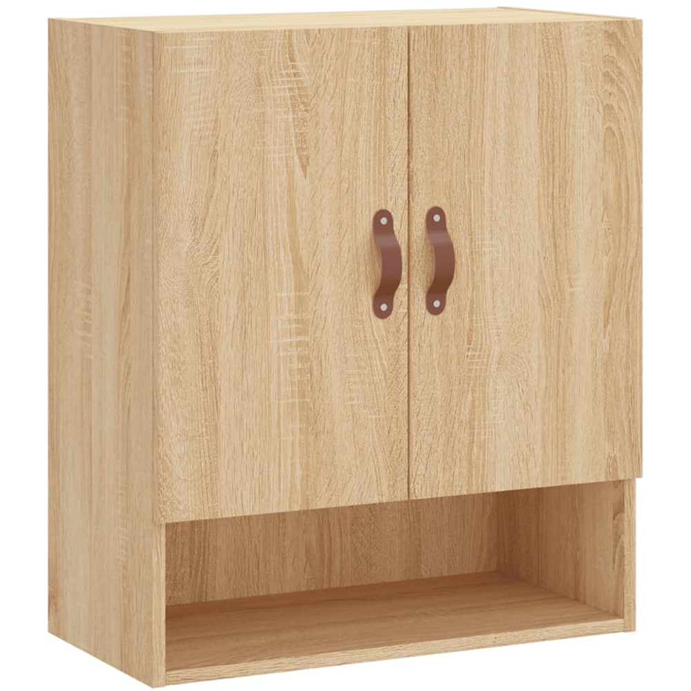 vidaXL 2 Door Single Shelf Sonoma Oak Wall Cabinet Image 2