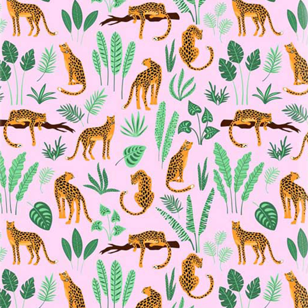 Warren Reed Designer Medium Hand Drawn Leopards Suitcase Image 3