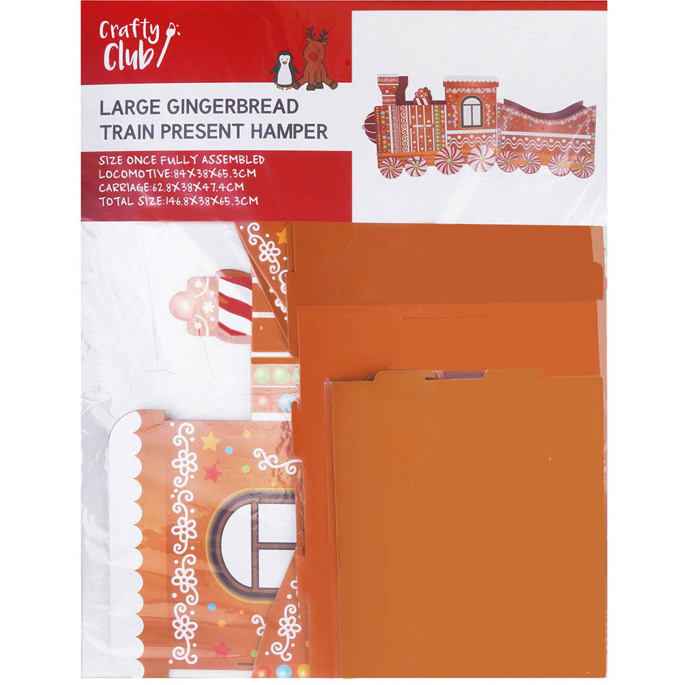 Large Gingerbread Train Present Hamper Kit Image 3