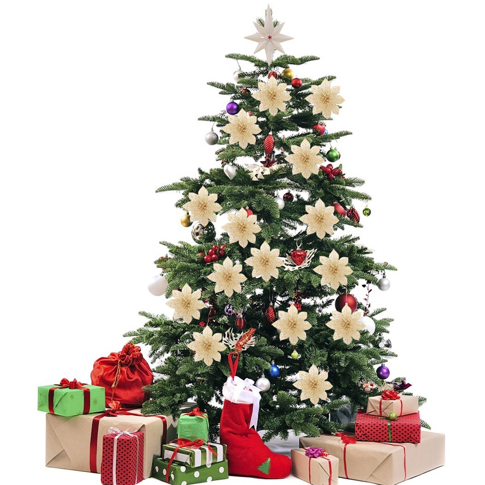 Living and Home Gold Flowers Ornament 30 Pack Image 9