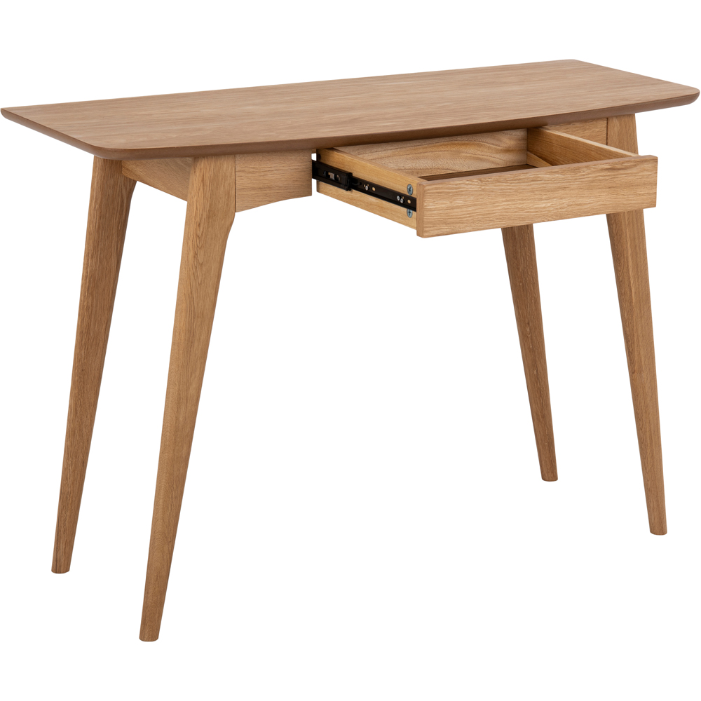 Florence Woodstock Single Drawer Office Desk Oak Image 5