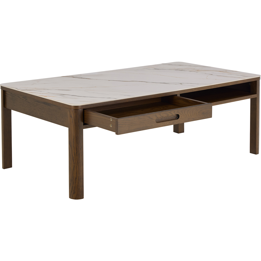 Florence Southampton Single Drawer Single Shelf Cream Ceramic Coffee Table Image 4