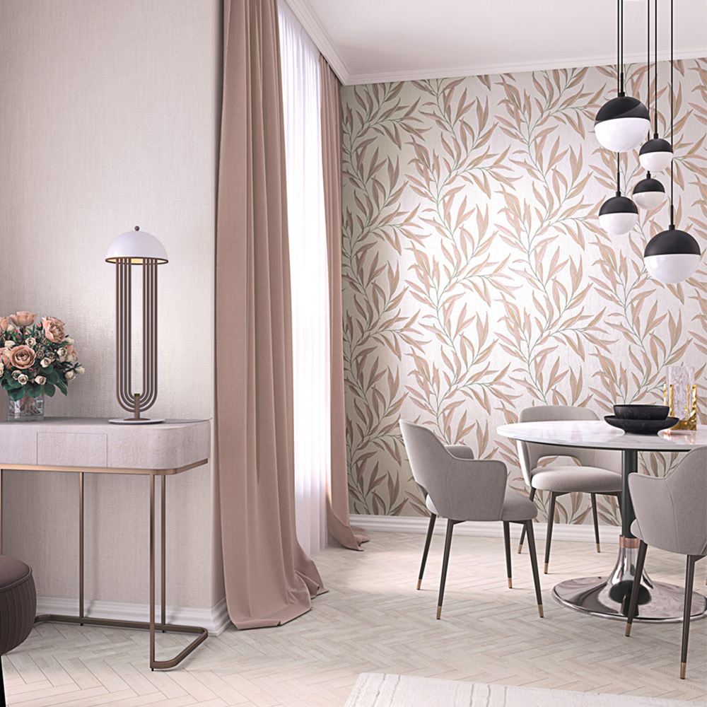 Galerie Avalon Leaf Copper Wallpaper Image 2