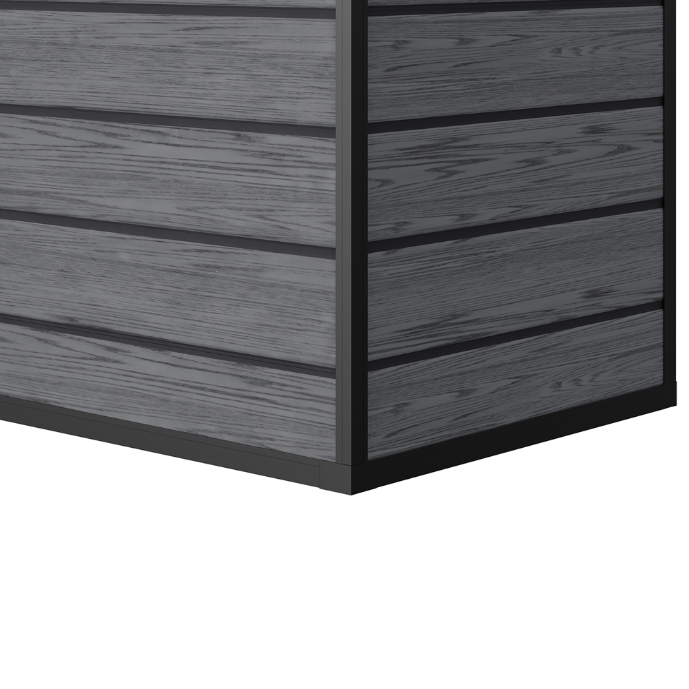 Living and Home 5 x 3ft Plastic Dark Grey Pent Garden Storage Shed Image 3