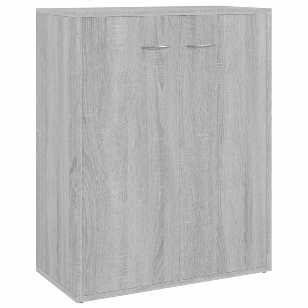 vidaXL 2 Door Grey Sonoma Wooden Sideboard Image 2