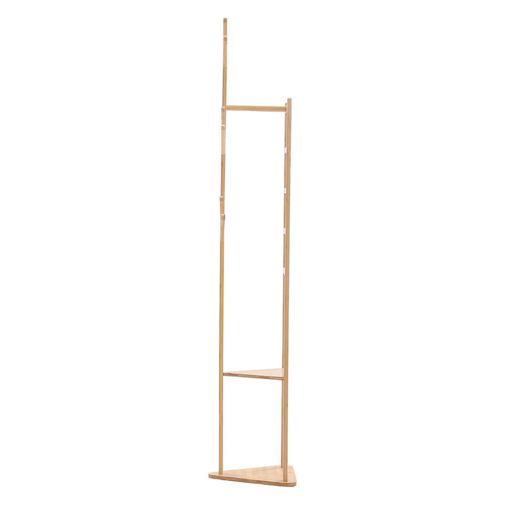 Living and Home Floor-Standing Triangle Base Bamboo Coat Rack Image 2