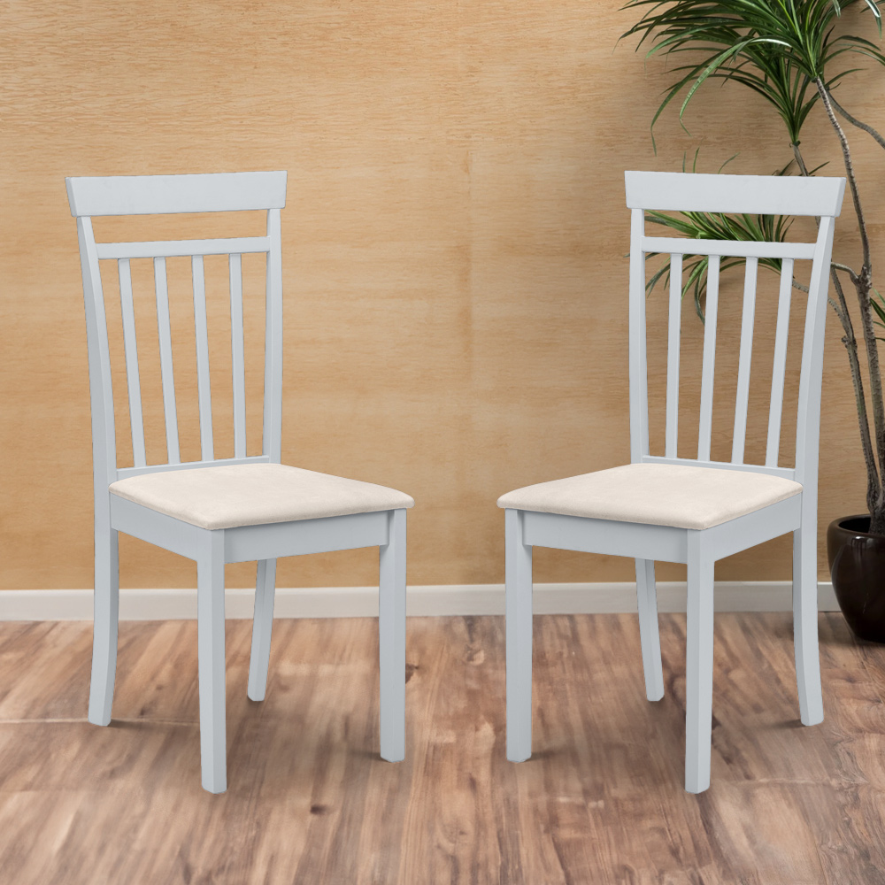Julian Bowen Coast Set of 2 Grey Dining Chair Image 1
