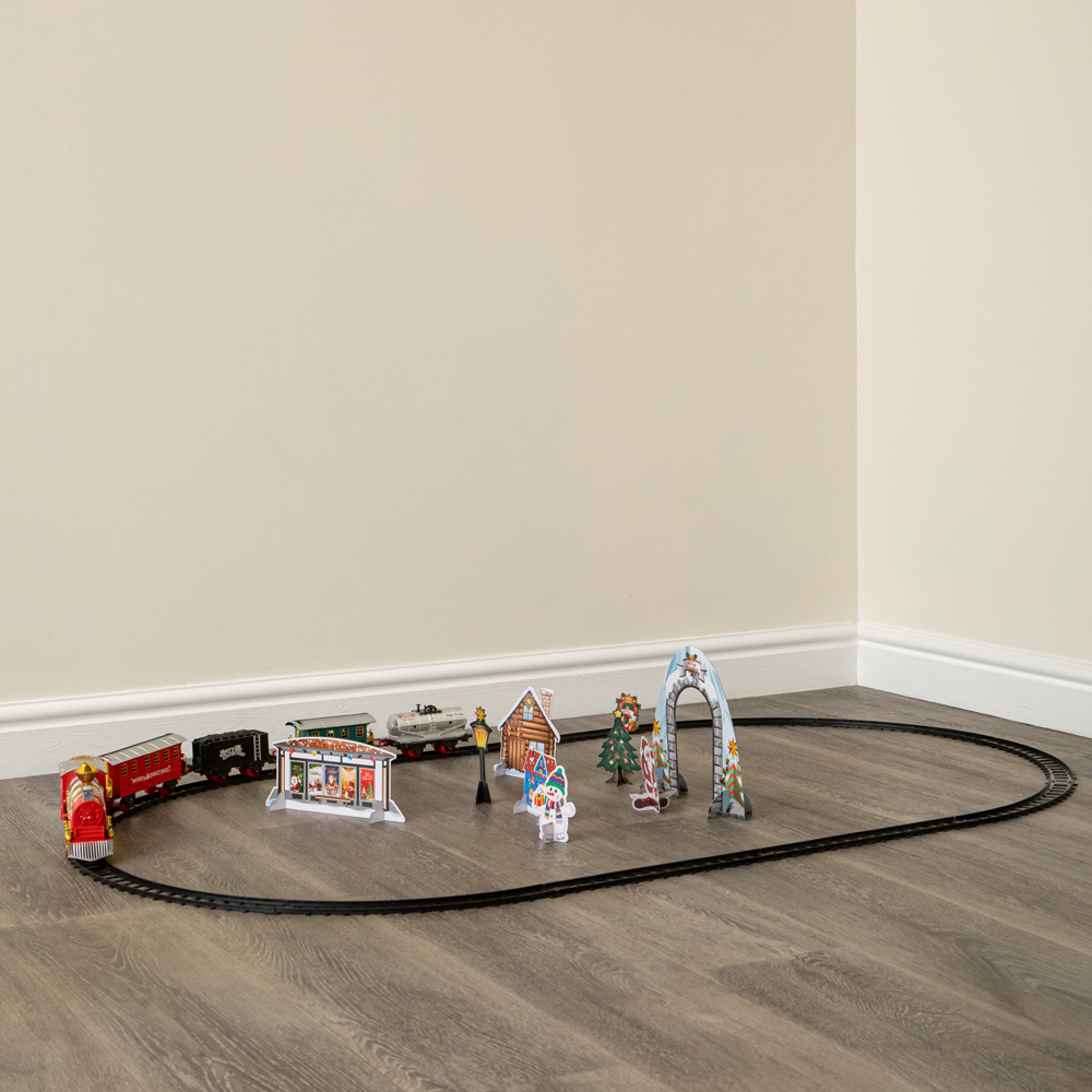 Samuel Alexander Festive Flyer Christmas Train Set with Pop-Up Village Image 4