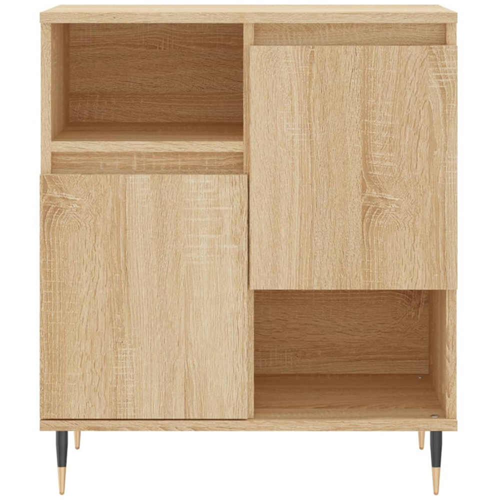 vidaXL 2 Door 2 Shelf Sonoma Oak Sideboard Set of 3 Image 6