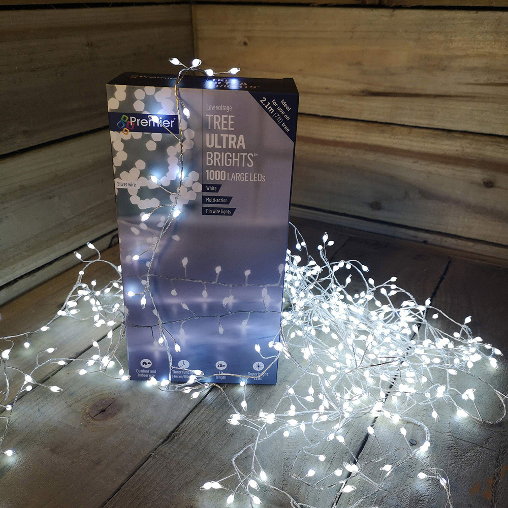 Premier 1000 Cool White LED Christmas String Light 20m Image 9