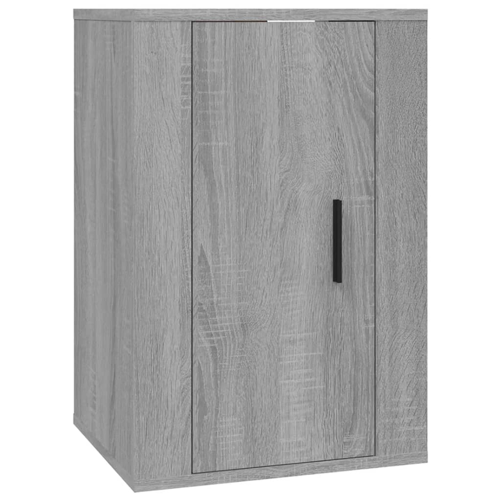 vidaXL Single Drawer Grey Sonoma Wall Mounted TV Cabinet Set of 2 Image 5