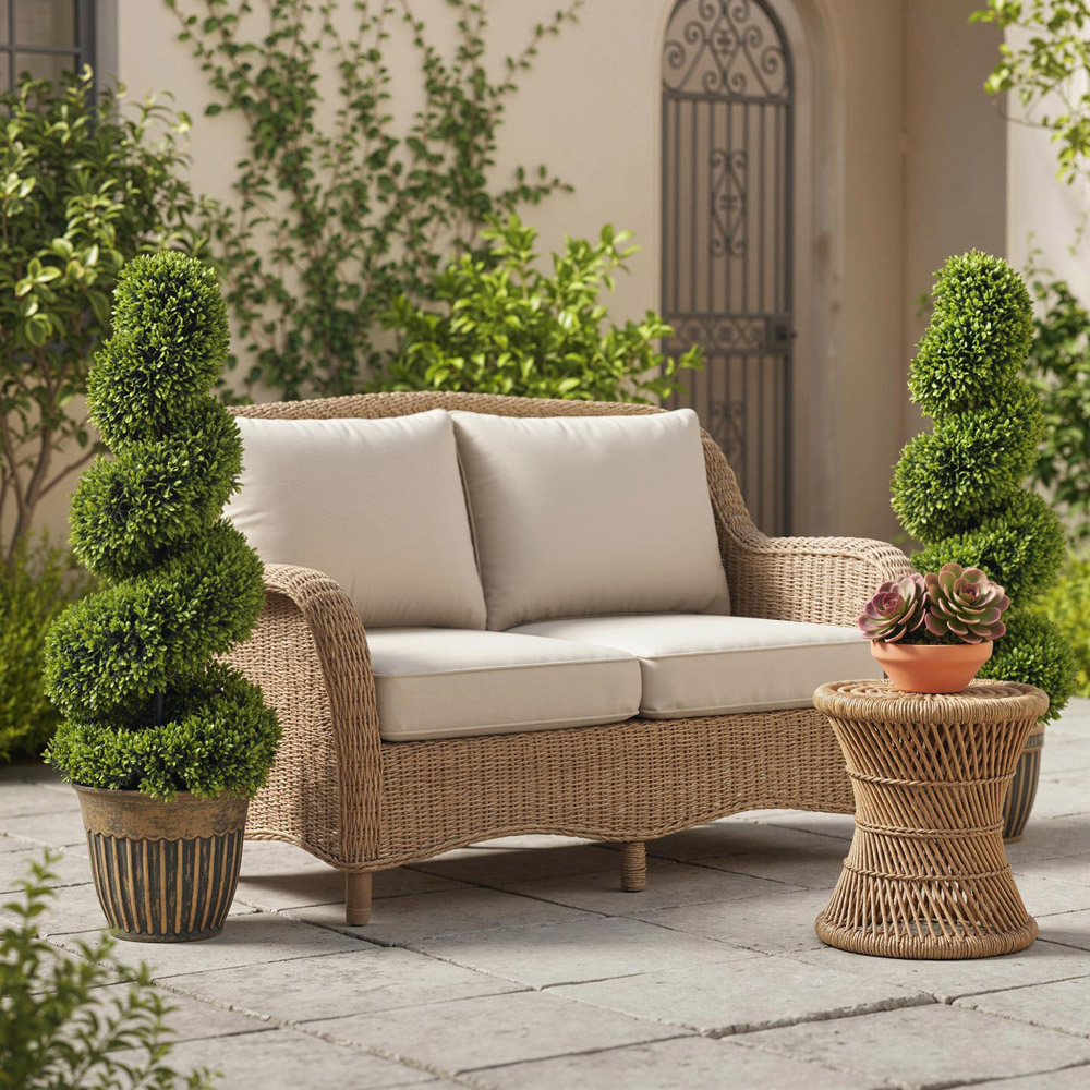 Portland Topiary Spiral Boxwood Artificial Plant in Pot 3ft 2 Pack Image 6