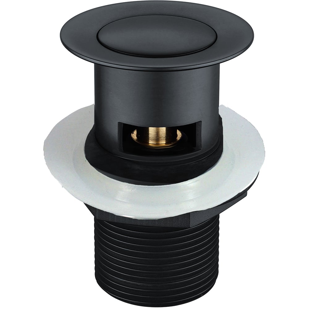 Nes Home Libra Waterfall Matte Black High Rise Basin Mono Mixer Tap with Waste Image 3