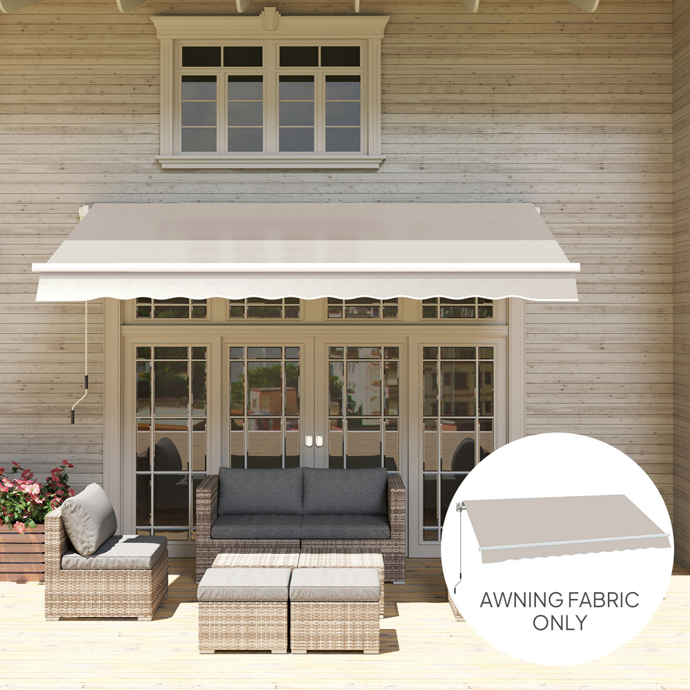 Outsunny Cream White Awning Replacement Canopy 3 x 2.5 m Image 7