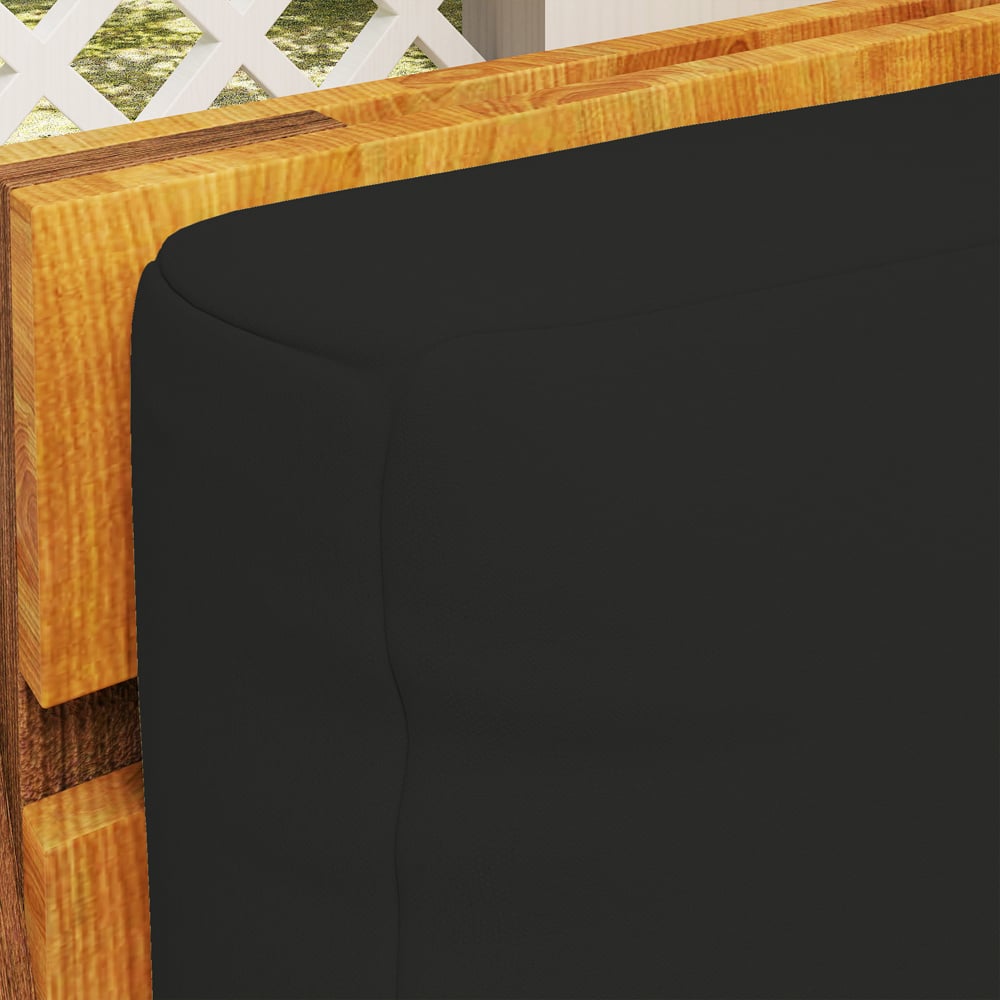 Outsunny 2 Seater Black Pallet Cushion Image 3