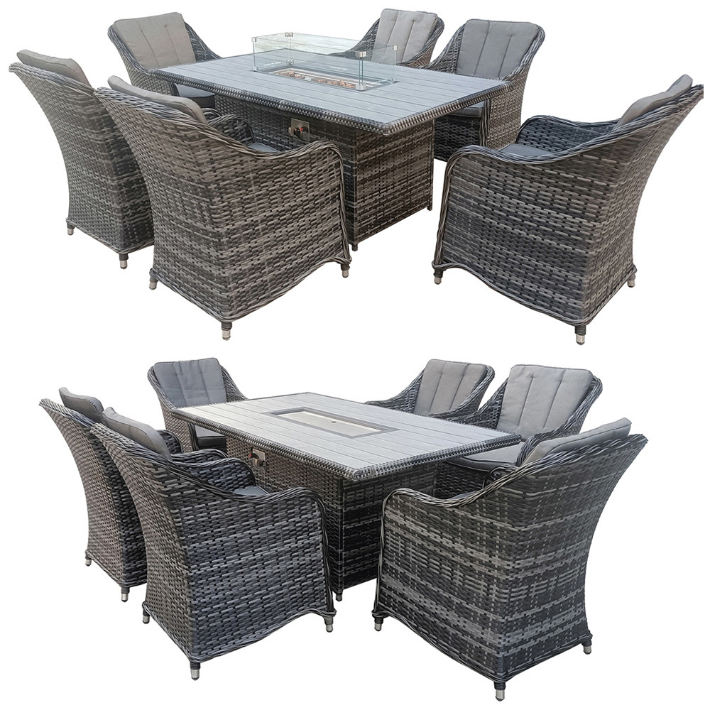 Furniture One 6 Seater Rattan Fire Pit Garden Furniture Image 5