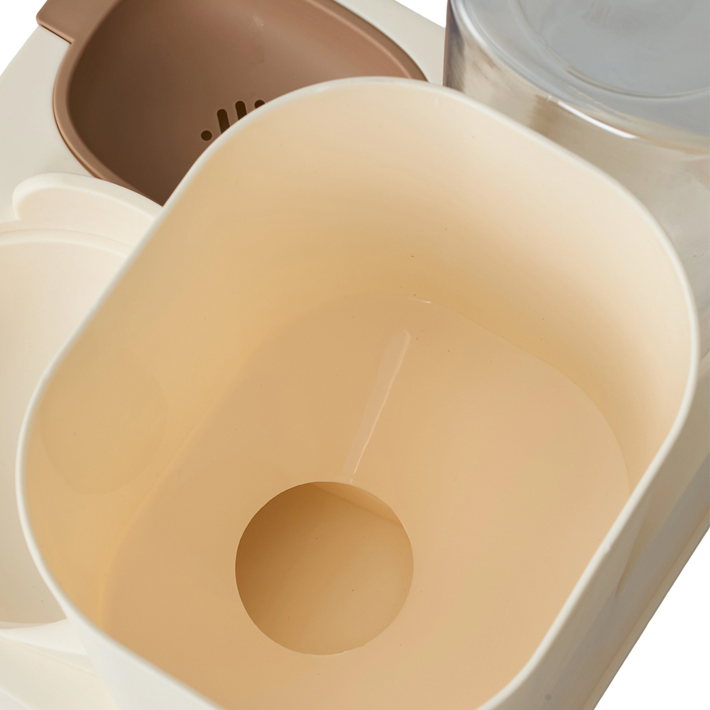 H&O Direct 2-in-1 Brown Pet Feeder and Water Dispenser 2.3L Image 4