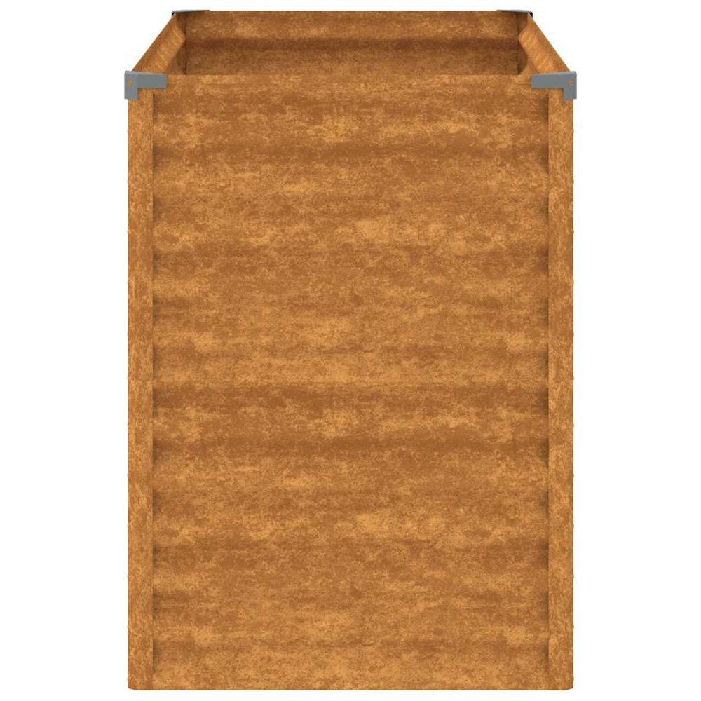 vidaXL Brown Corten Steel Raised Garden Bed 100 x 50 x 69cm Image 3