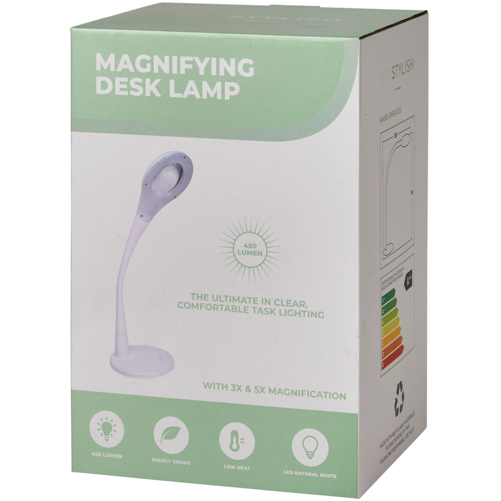 Sewing Online SO1279 White Magnifying LED Desk Lamp with Flexible Neck and Dimmer Image 8