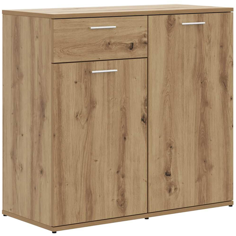 vidaXL 2 Door Single Drawer Artisan Oak Highboard Image 2