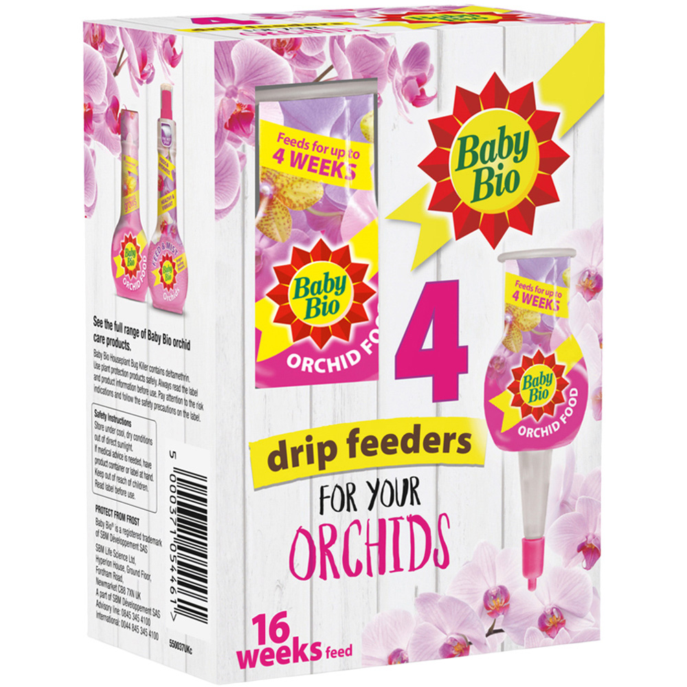 Baby Bio Orchid Drip Feeders 40ml 4 Pack Image 1