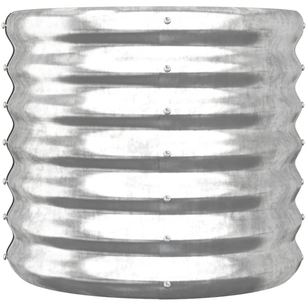 vidaXL Silver Galvanised Steel Garden Planter 36 x 40 x 40cm Image 2