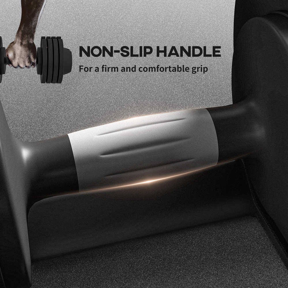 SPORTNOW 4 in 1 Adjustable Dumbbell Set with Storage Tray 7kg 13kg 18kg 24kg Image 6
