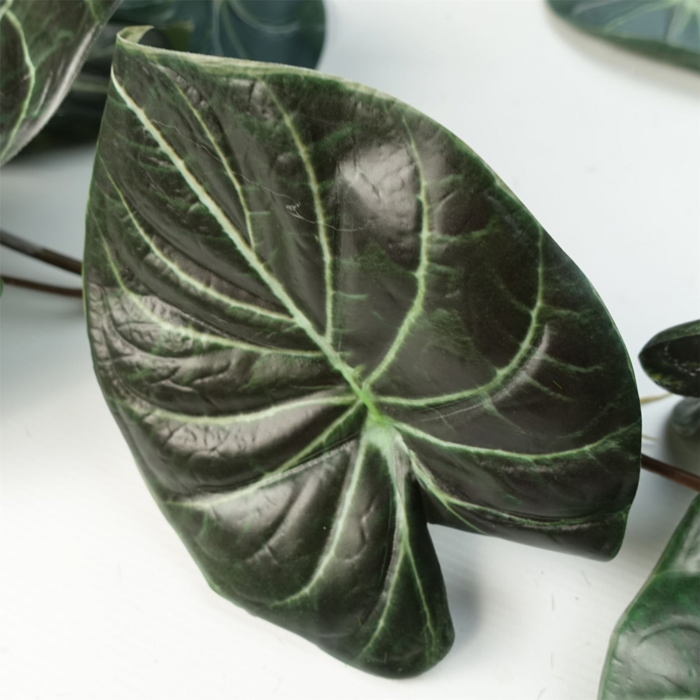 Leaf Dark Green Trailing Alocasia Dragon Scale Hanging Artificial Plant 4ft 6 Pack Image 2