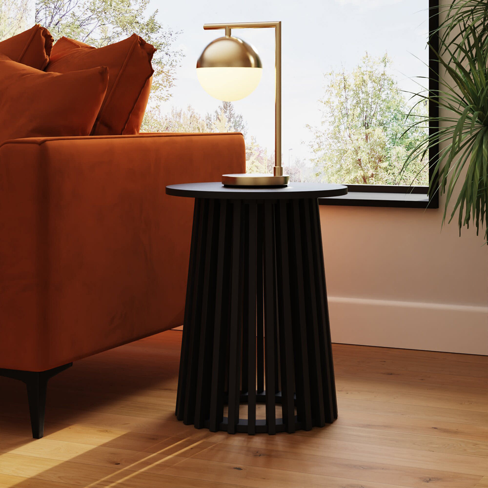 GFW Kaleb Black Round Side Table Image 6