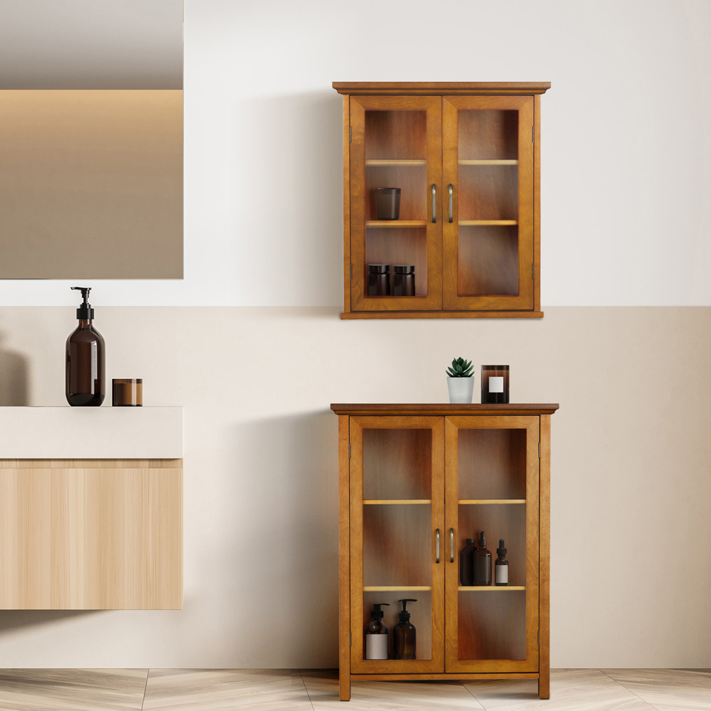 Teamson Home Avery 2 Door Oil Oak Removable Wall Cabinet Image 8
