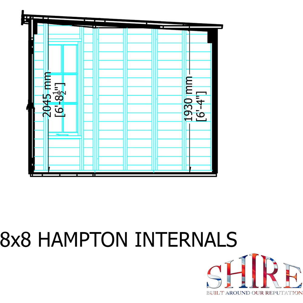 Shire Hampton 8 x 8ft Double Door Traditional Summerhouse Image 7