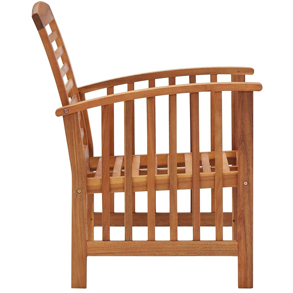 Walplus Set of 2 Solid Acacia Wood Garden Chair Image 6