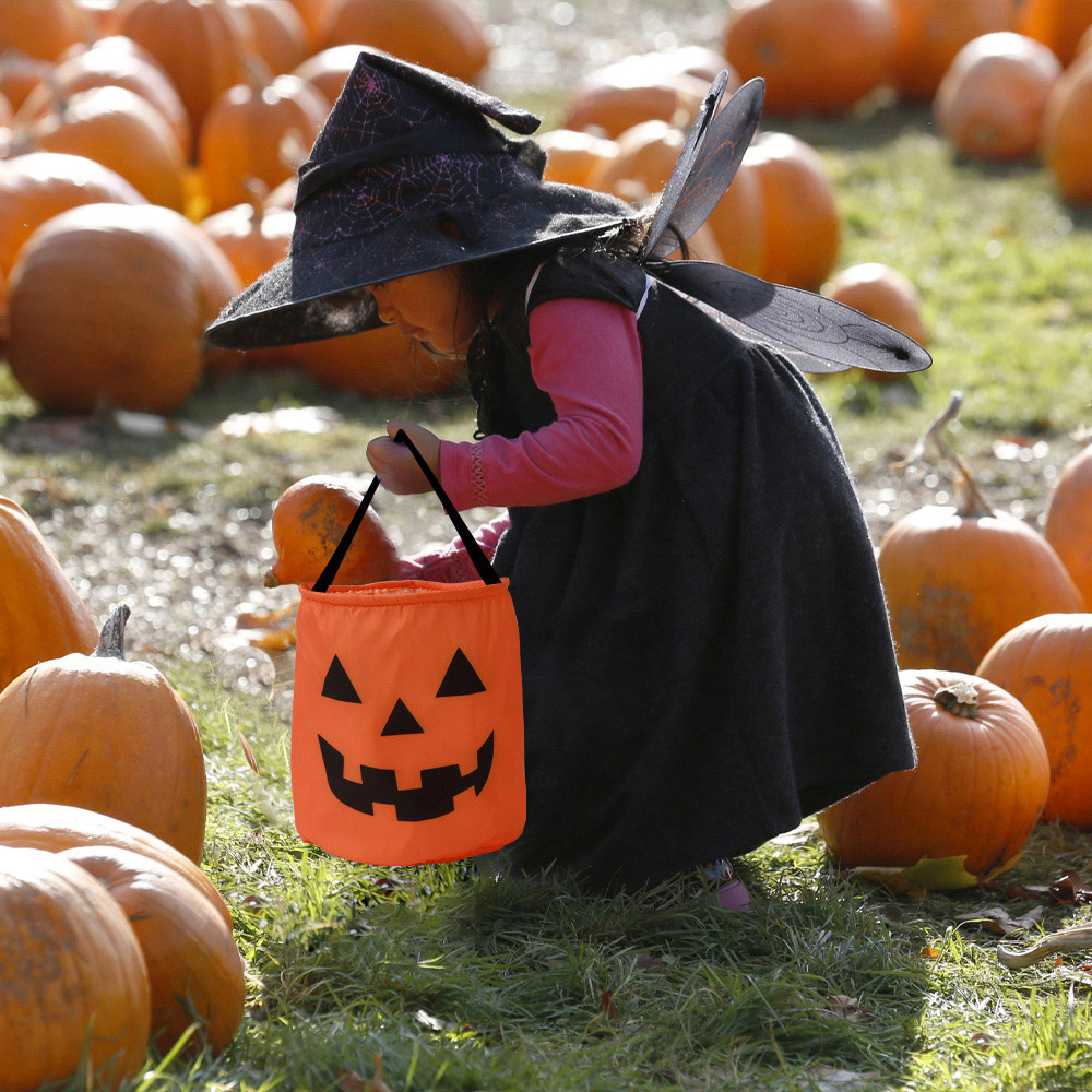 Living and Home Halloween Pumpkin Trick or Treat Candy Bag Image 2