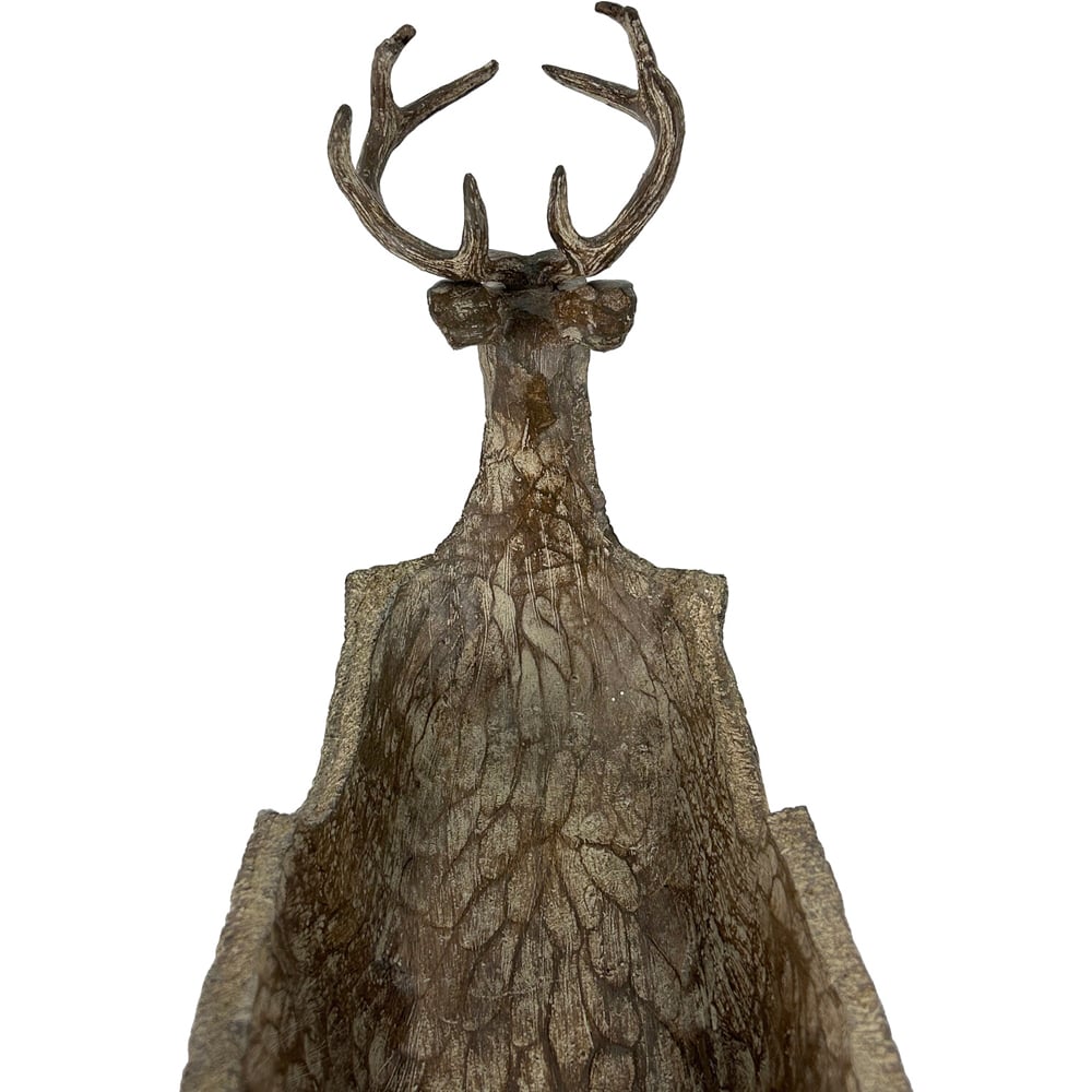 Wood Effect Deer SleighBrown Image 4