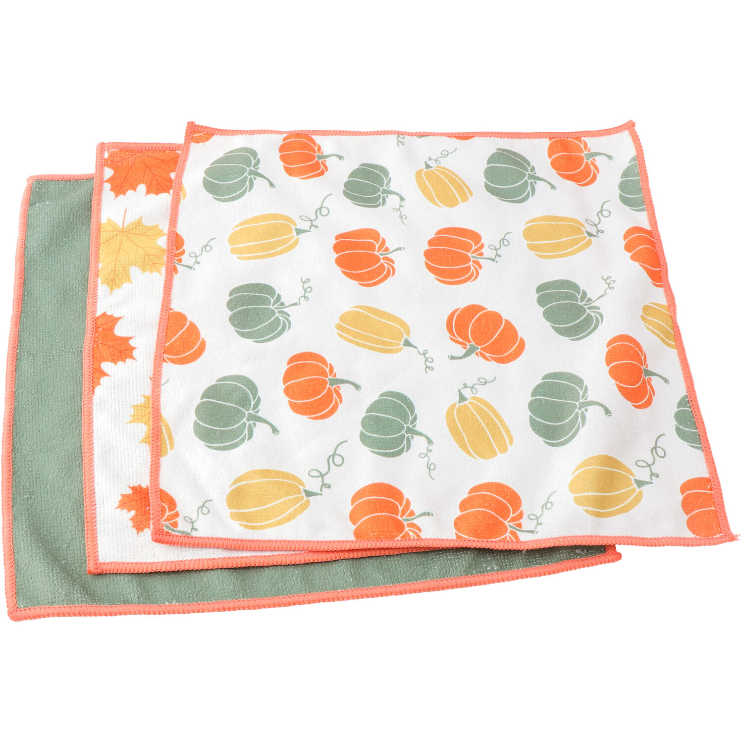 Pack of 3 Autumn Microfibre Cloths Image 2