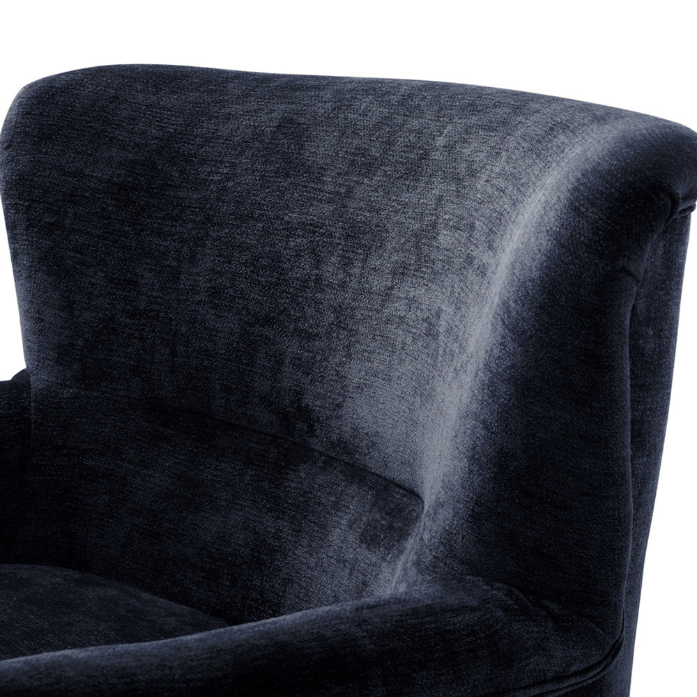 Roberta Navy Chenille Wingback Armchair Image 8