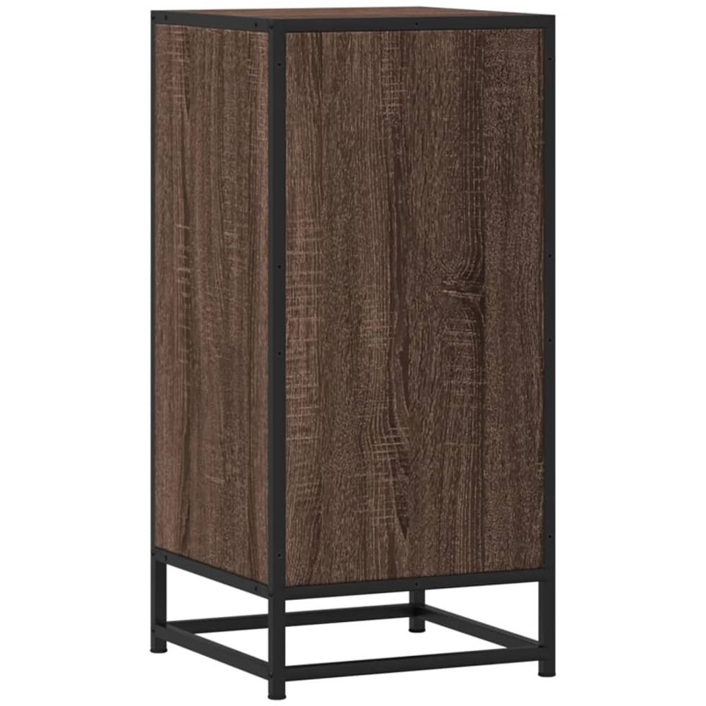 vidaXL Single Door Brown Oak Sideboard Image 6