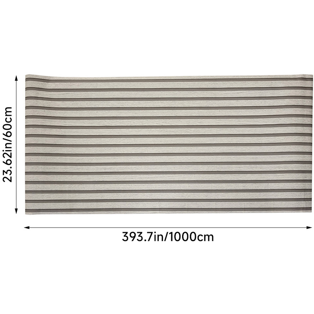 Living and Home Wood Grain Stripe Beige Rectangle PVC Self Adhesive Wall Sticker 10 Pack Image 8