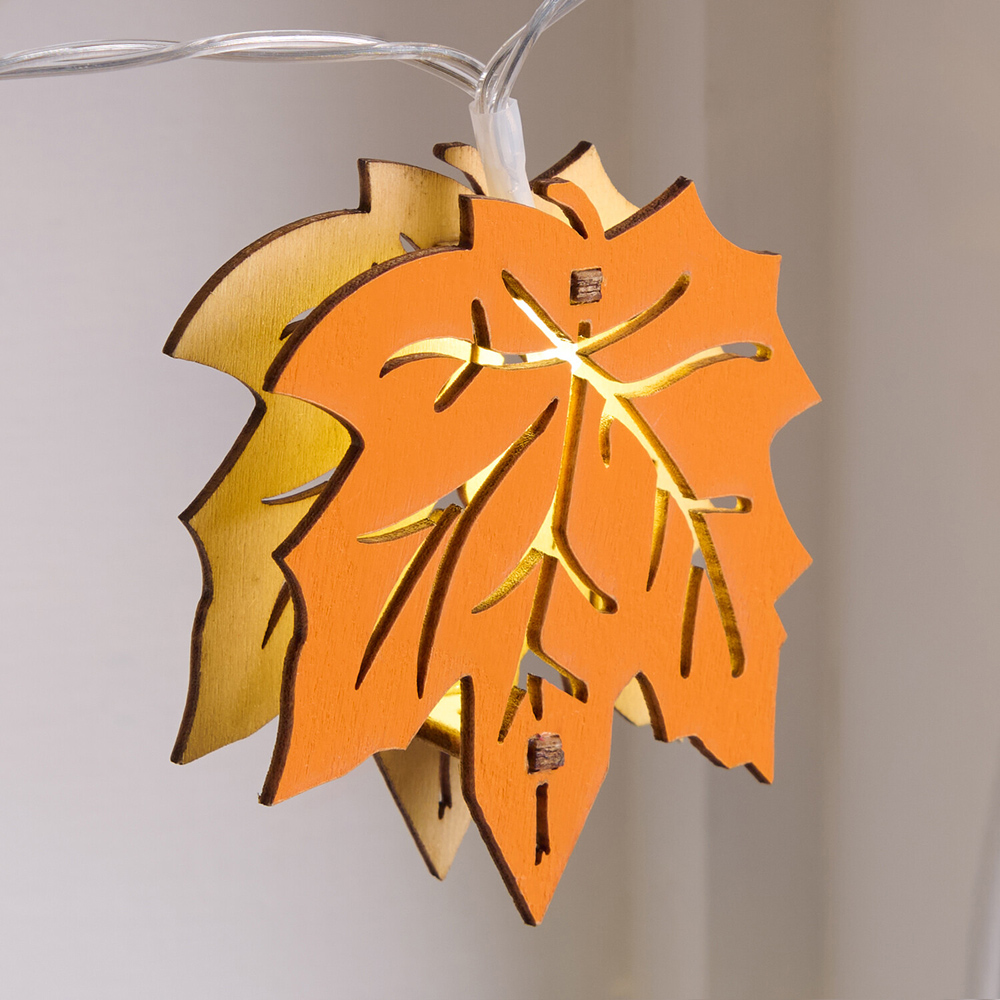 10 LED Maple Leaf String Light Image 7