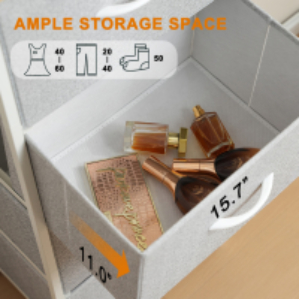 Alivio 4 Drawer White Chest of Drawers with Steel Frame Image 5