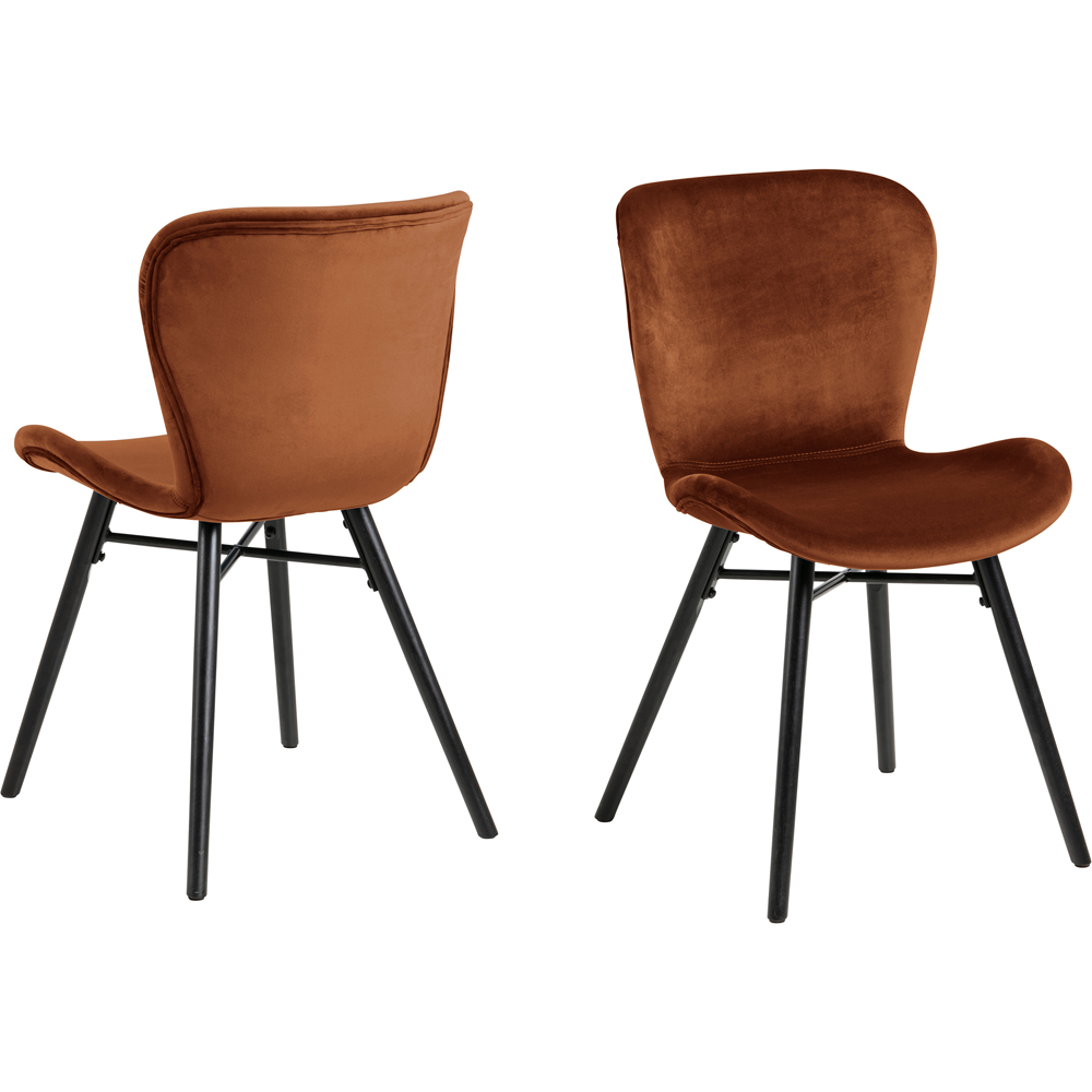 Florence Batilda Set of 2 Copper Dining Chairs Image 4