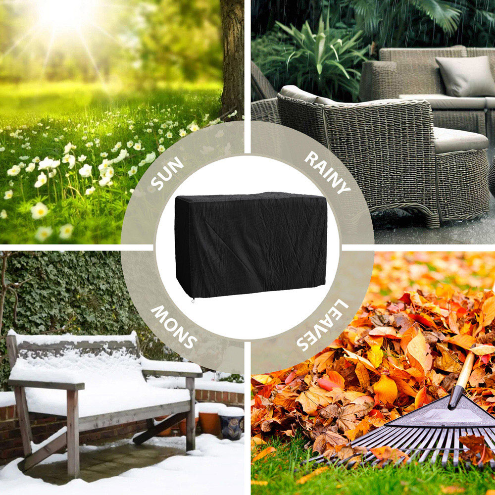 GARDEN VIDA Black Polyester Garden Furniture Cover 146 x 74 x 109cm Image 6