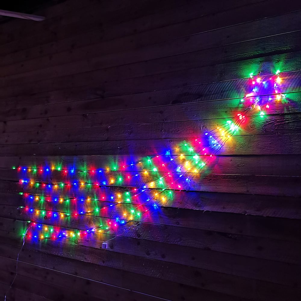 Samuel Alexander Multicolour Shooting Star Silhouette LED Outdoor Christmas Decoration 330cm Image 1