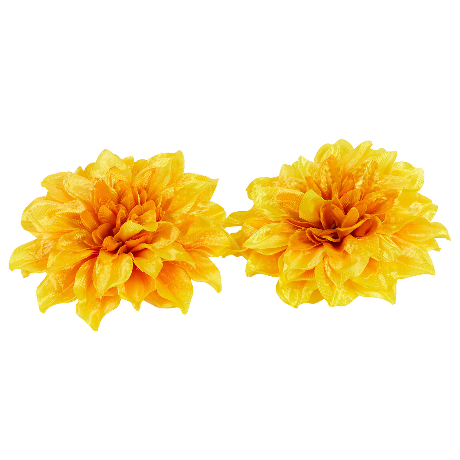 Pack of 2 Large Flower Clips - Yellow Image 2