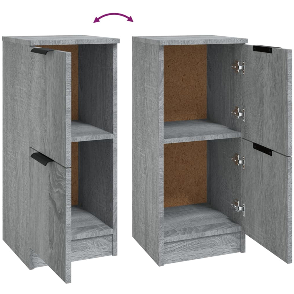 vidaXL 2 Door Grey Sonoma Wooden Sideboard Image 7